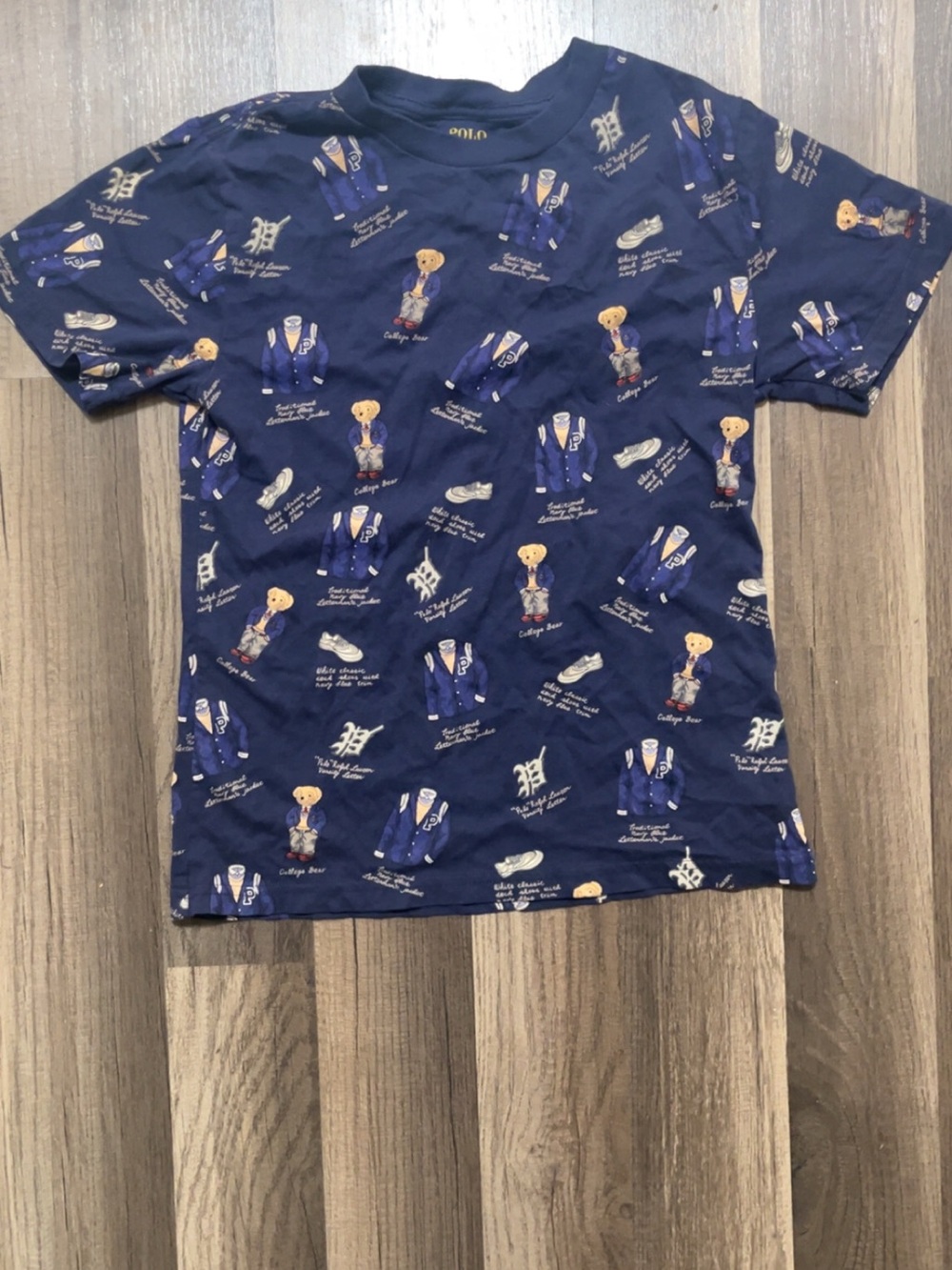 Polo by Ralph Lauren Kids Boys S/P/CH 8 Navy Blue Graphic T-Shirt